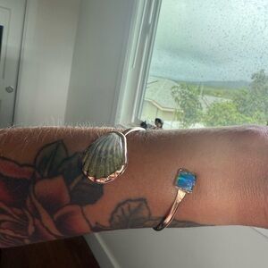 GOLD FILLED MOONRISE + BOULDER AUSSIE OPAL TWISTED CUFF BRACELET